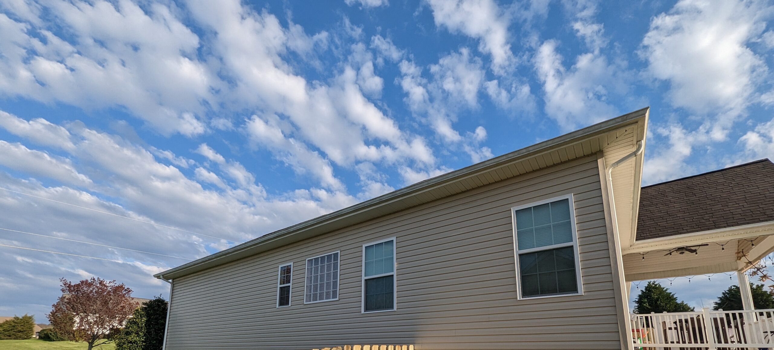 gutter maintenance inspection on house